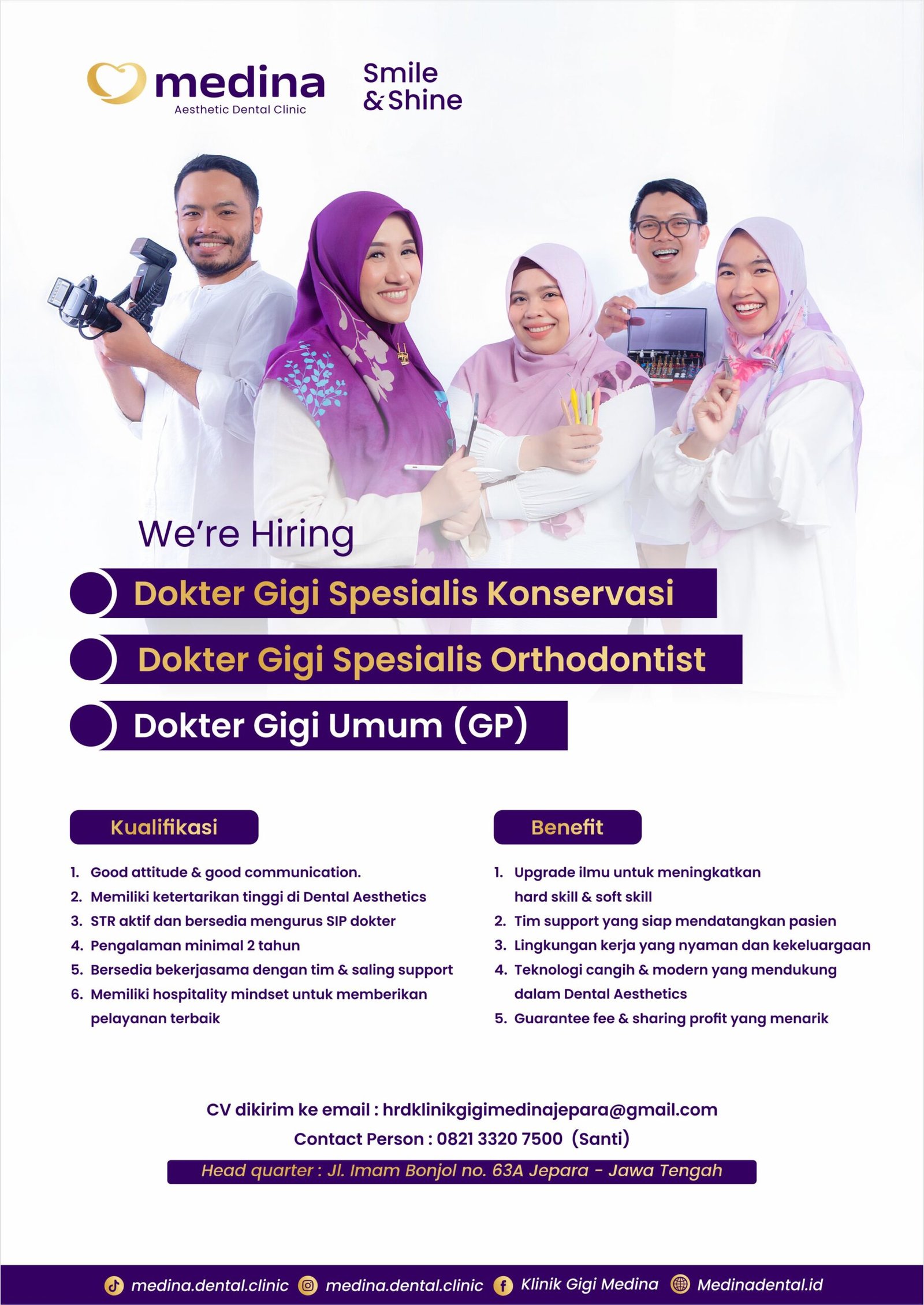 LOKER DOKTER GIGI MEDINA JEPARA