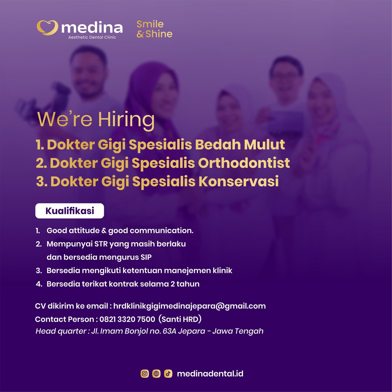 LOKER DOKTER GIGI JEPARA MEDINA